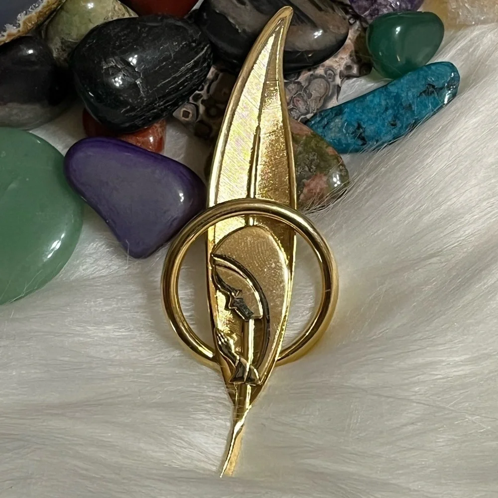 Vintage Mother Mary Prayer Brooch